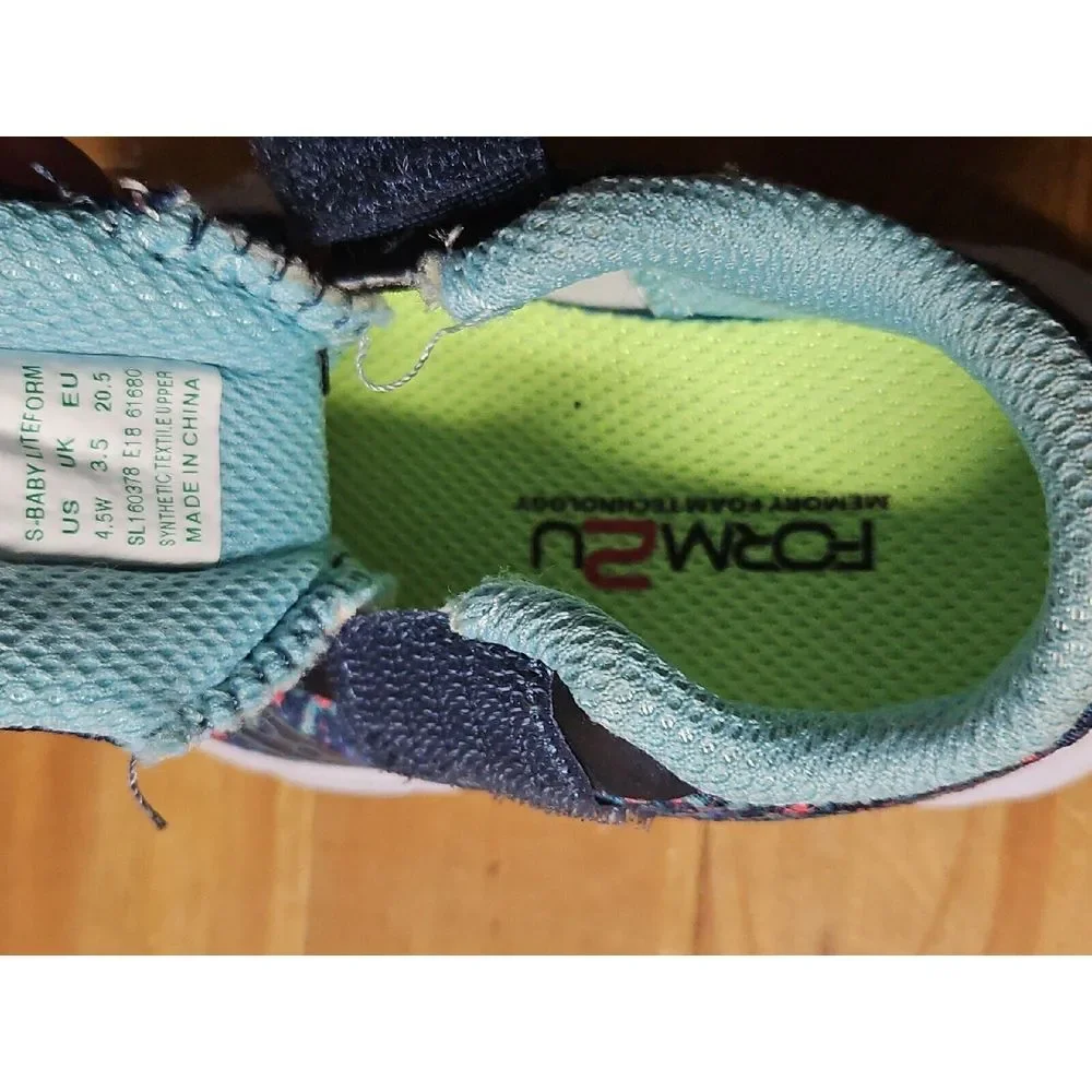Saucony Baby Liteform Sneaker, Form‎ 2U Size 4.5w blue multicolor